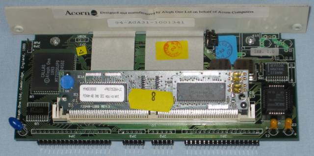 Acorn AGA31 386 PC card top