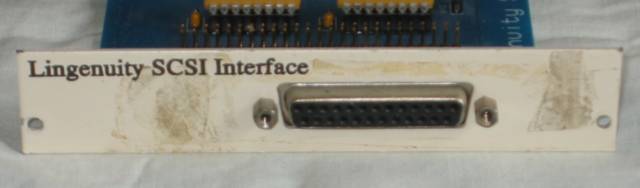 Lingenuity SCSI Interface back
