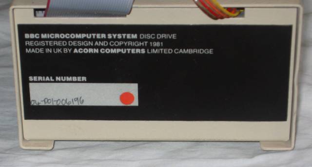 Acorn AND01 100K Floppy Disc Drive back