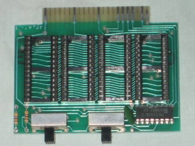 Technomatic Master ROM/RAM cartridge circuit board top
