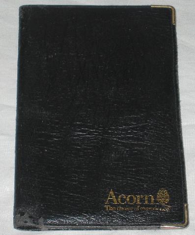 Acorn Diary Cover front