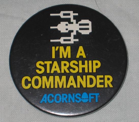 Acornsoft Starship Commander badge