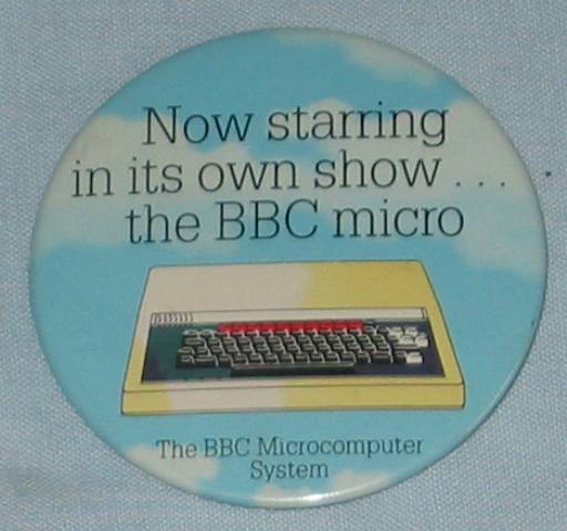 Acorn BBC Micro Now starring ... badge