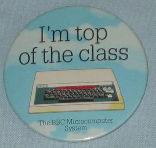 Acorn BBC Micro I'm top of the class badge