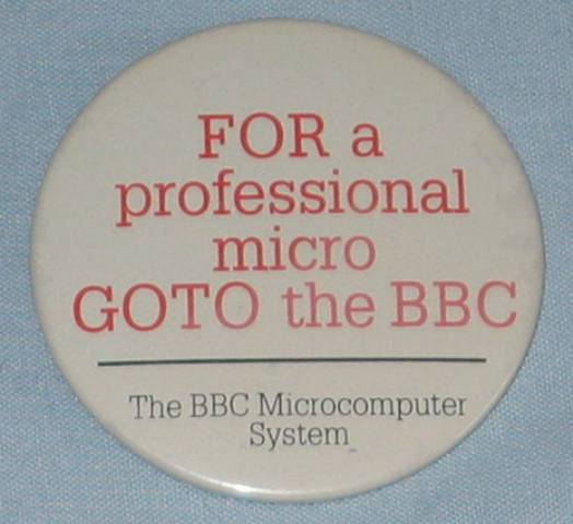 Acorn BBC Micro FOR a professional micro ... badge