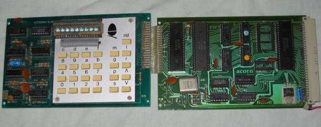 Acorn System 1 showing CPU card