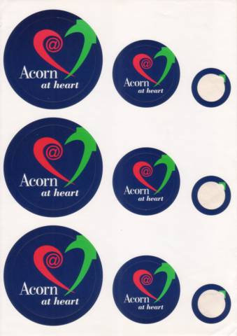 Acorn at heart stickers