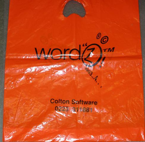 Colton Wordz plastic bag