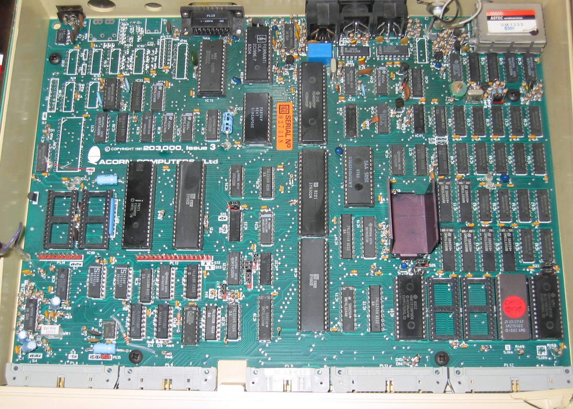 BBC Model B Issue 3 motherboard HiRes