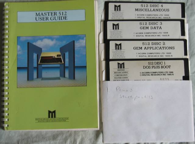 Acorn Master 512 Guide and DRDOS discs
